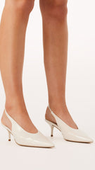 Xishi Heel - Chalk Crinkle Patent