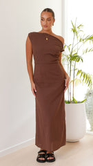 Luci Maxi Dress - Brown