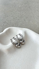Varick Heart Earrings - Silver