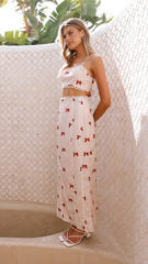 Nova Maxi Skirt - Red Bow