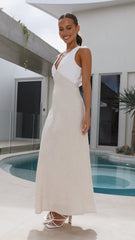 Dae Maxi Dress - White/Natural