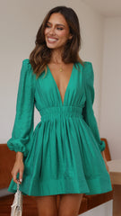 Charlotte Mini Dress - Green