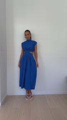 Maddison Midi Dress - Blue