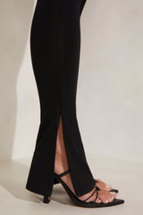 Rumer-High Neck Open Back Jumpsuit in Black