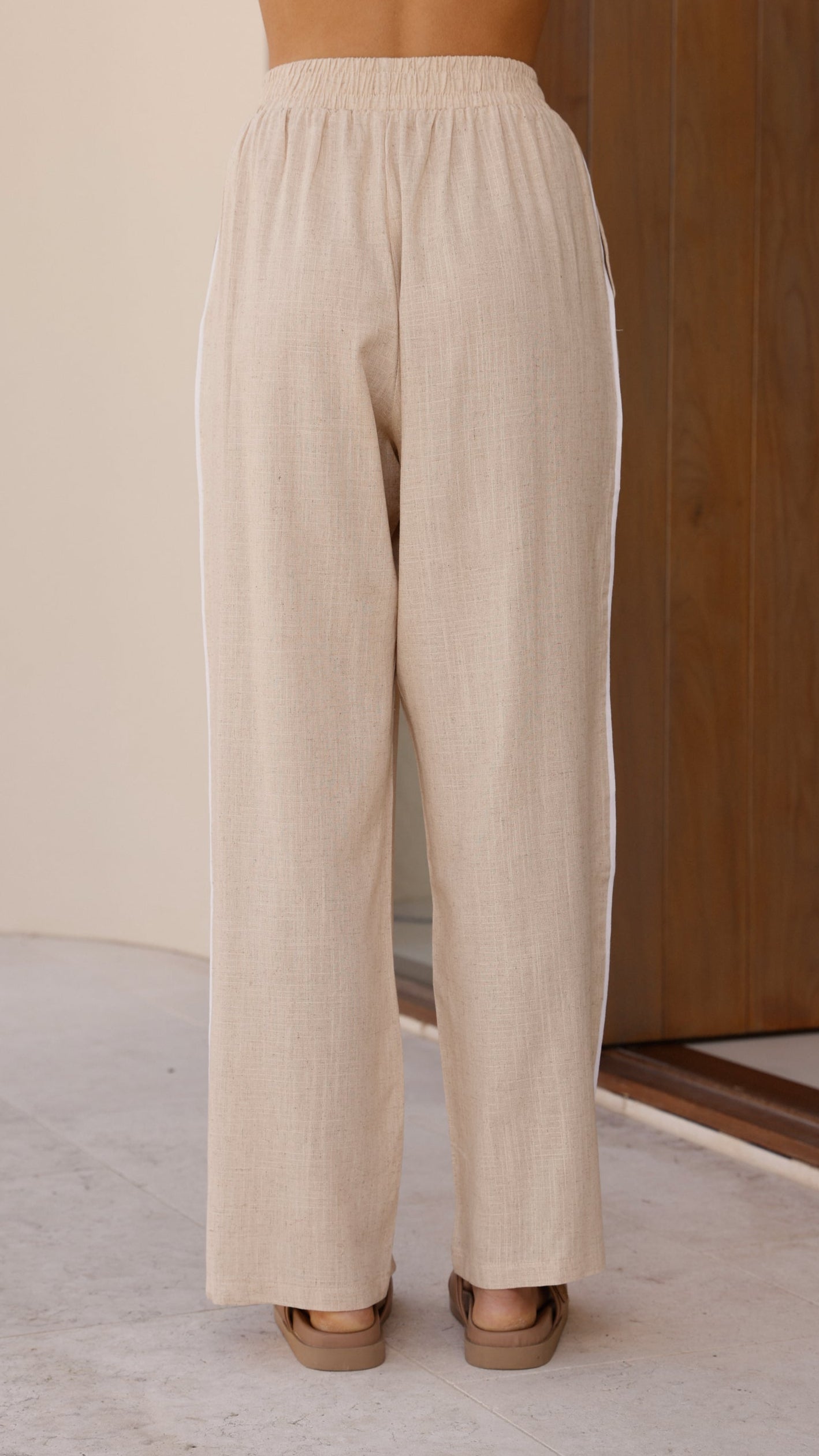 Hartley Pants - Beige / White