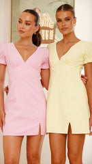 Breigh Mini Dress - Lemon