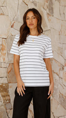 Athens Tee - White/Black