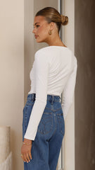 Vienna Long Sleeve Top - White