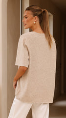 Tahlia Knit Top - Oatmeal