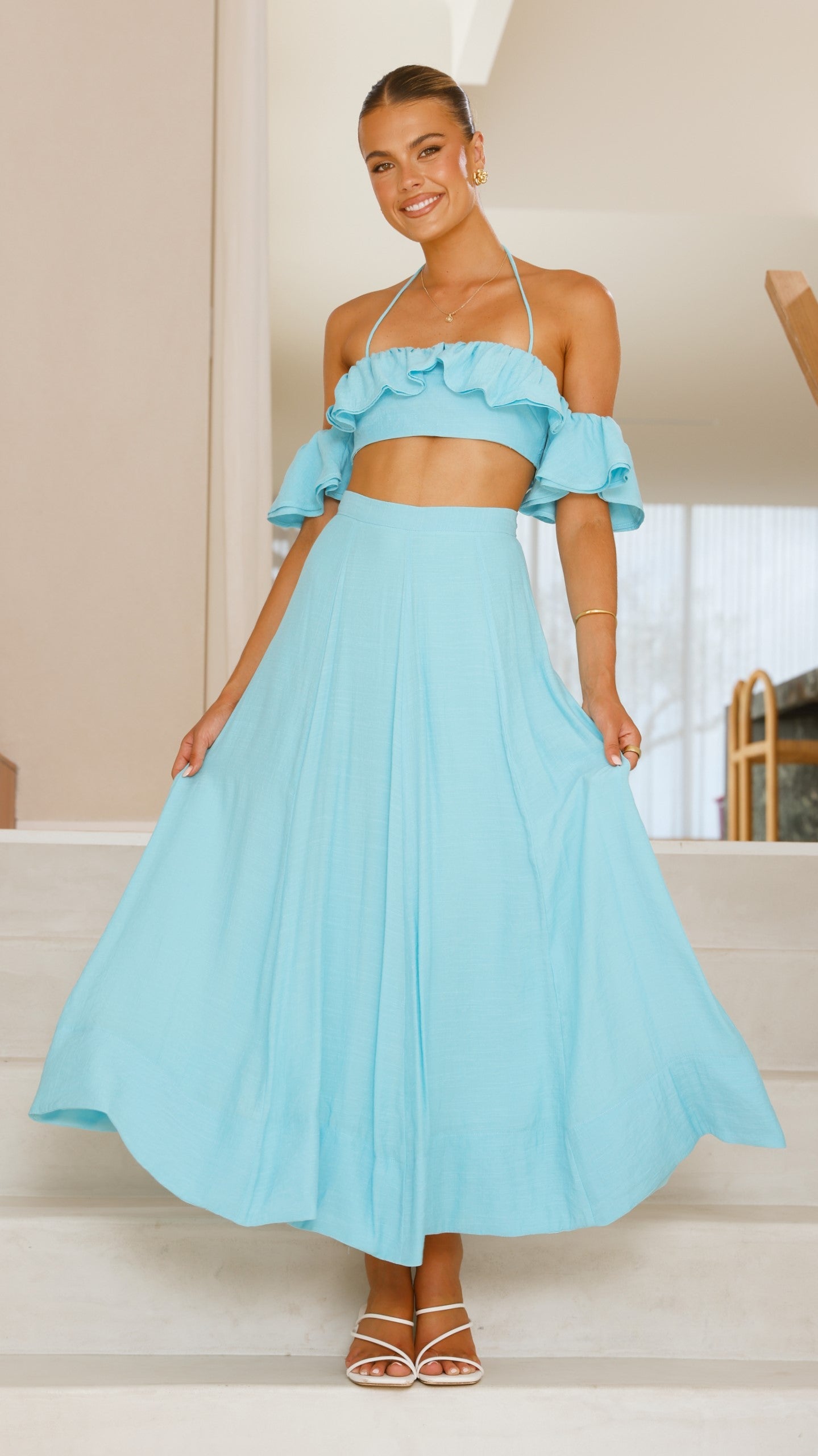Trista Maxi Skirt - Blue