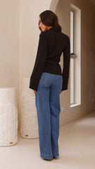 Lani Open Front Top - Black