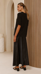Amara Knit Top - Black