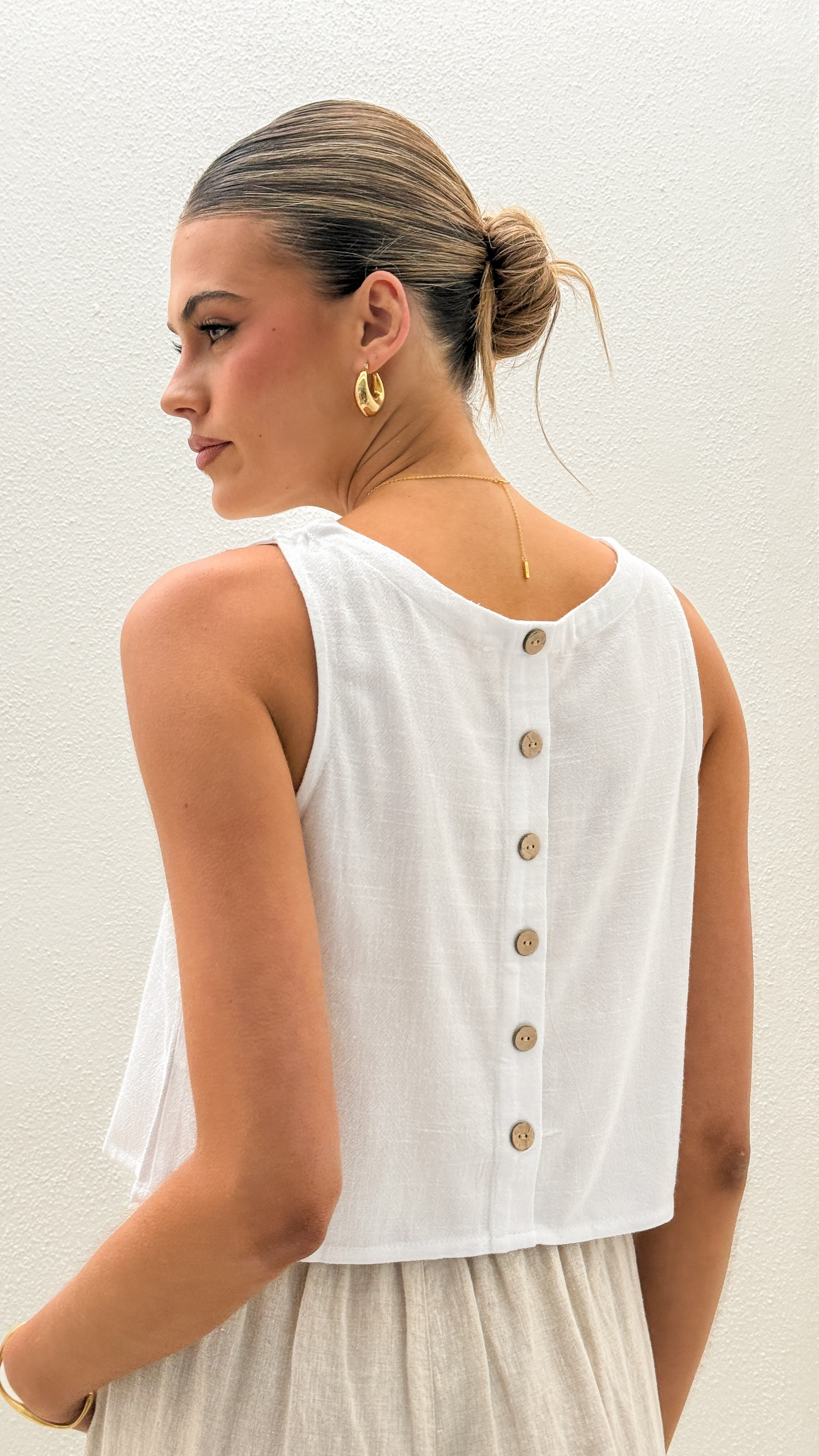 Persephone Crop Top - White