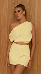 Lauren Off Shoulder Top - Yellow