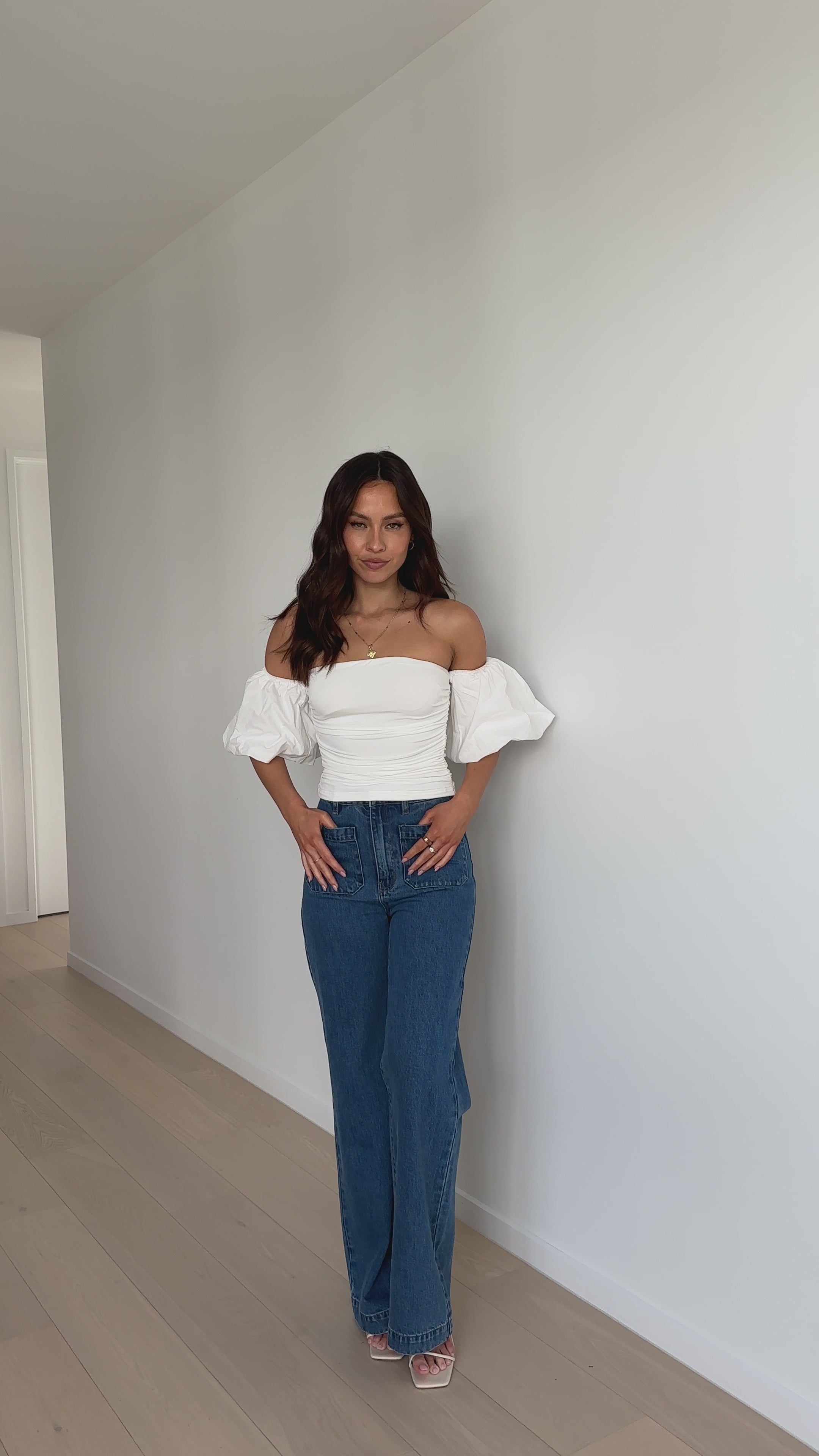 Florence Crop Top - White