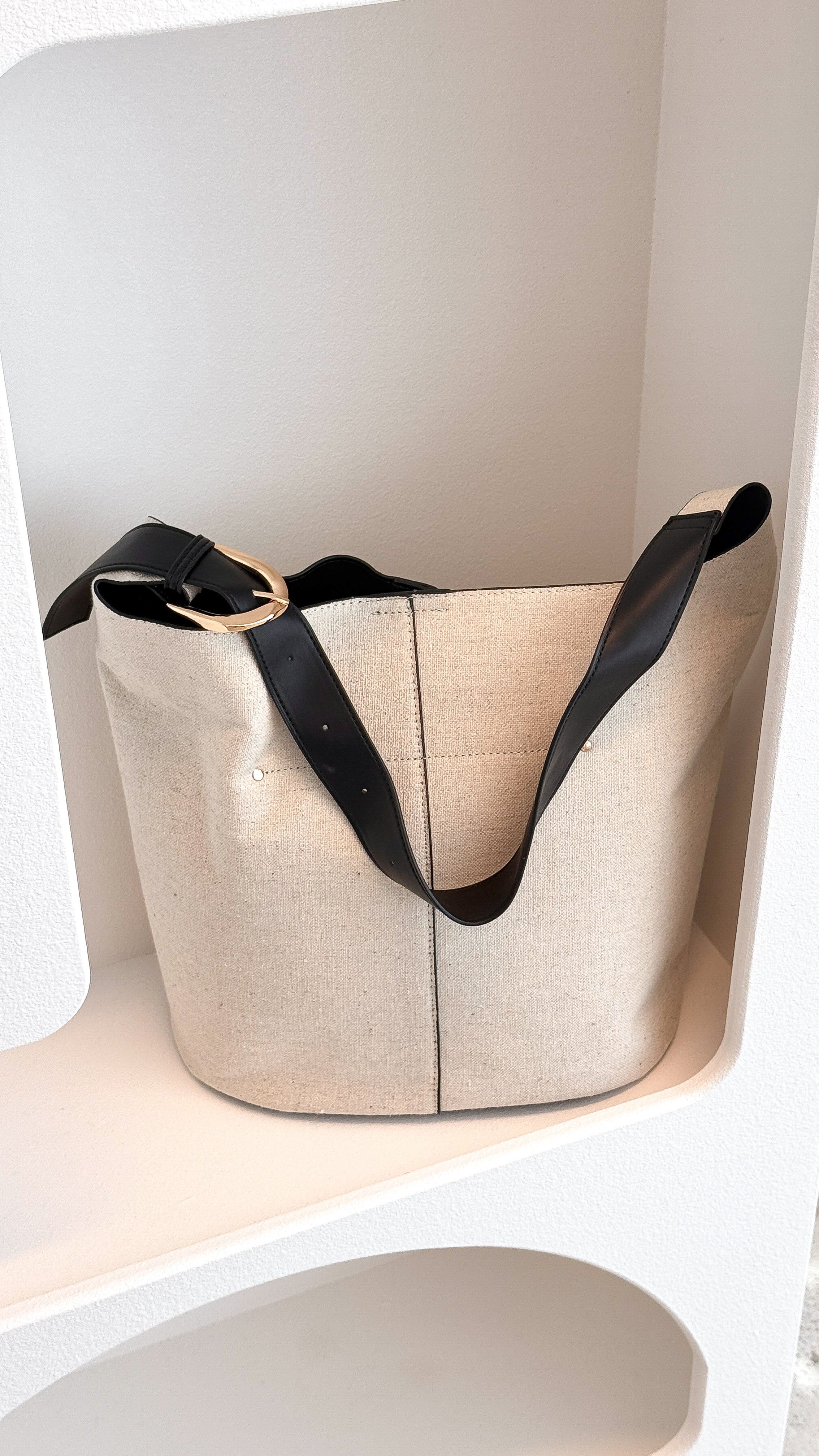 Cali Shoulder Bag - Bone Linen