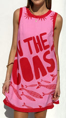 Amara Mini Dress - Pink/Red Tide