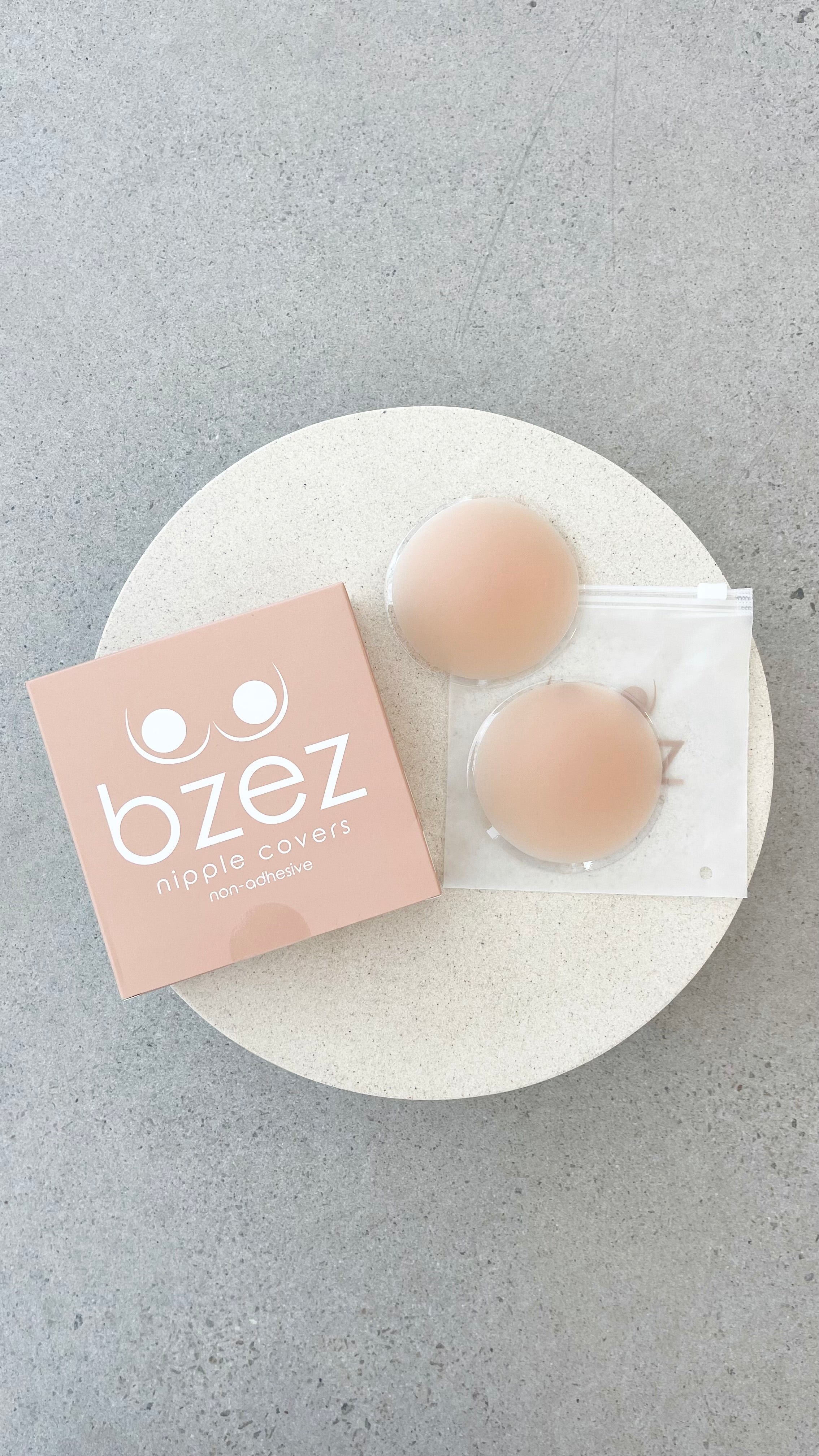 BZEZ Silicone Nipple Covers - Non adhesive - Bare