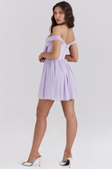 Orchid Off Shoulder Mini Dress