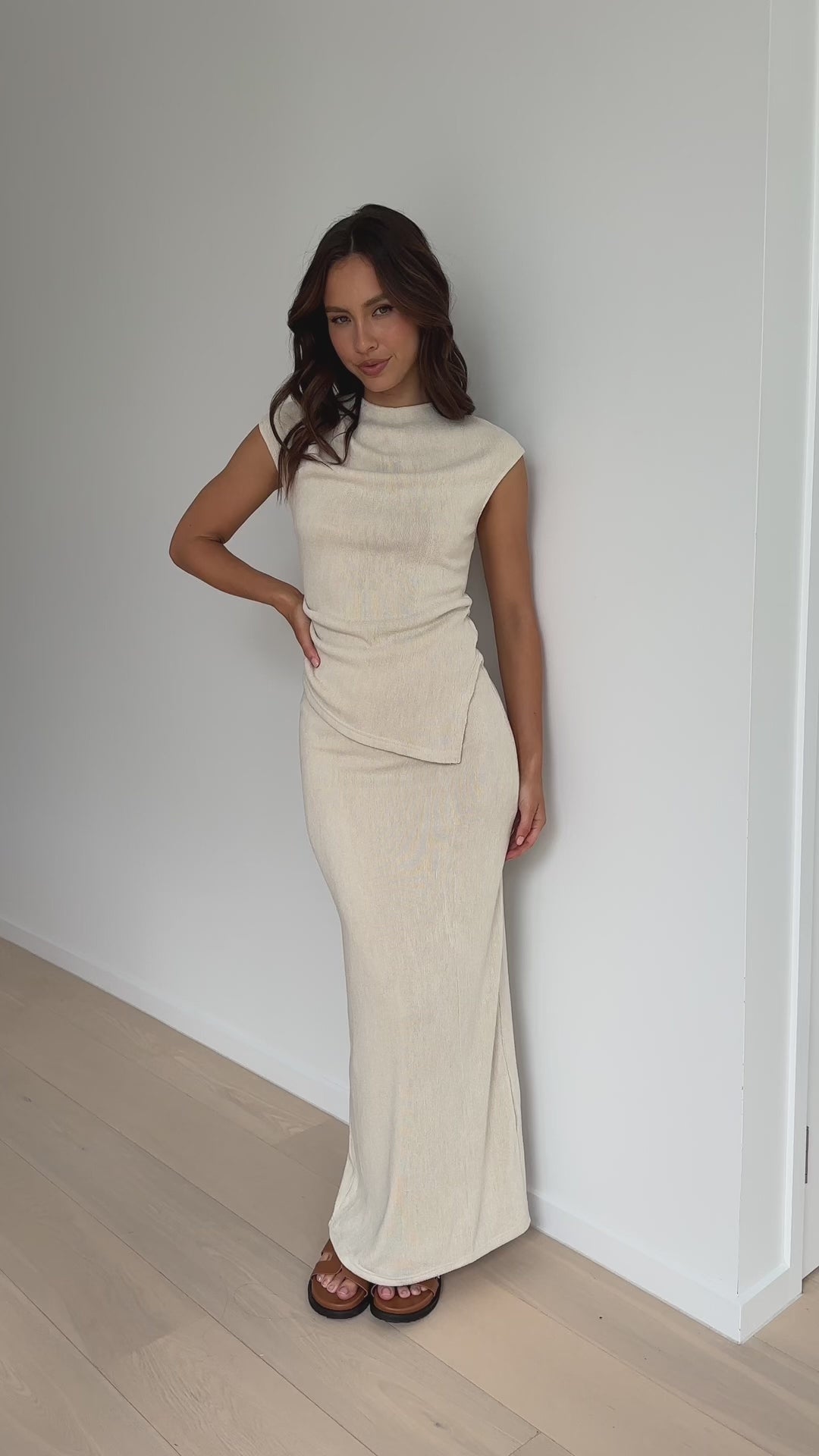 Kahili Maxi Skirt - Oat