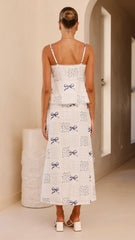 Jaime Top - Sweet Bow Blue