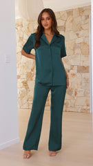 Courtney Button Up Shirt - Emerald