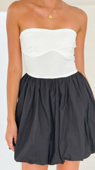 Hansa Mini Dress - White / Black