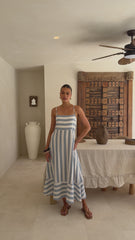 Baylee Midi Dress - Blue Stripe