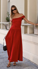 Manalla Maxi Dress - Cherry