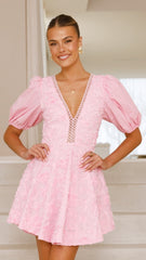 Calanthe Mini Dress - Soft Pink