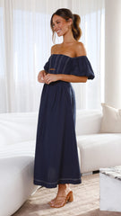 Claira Midi Dress - Navy
