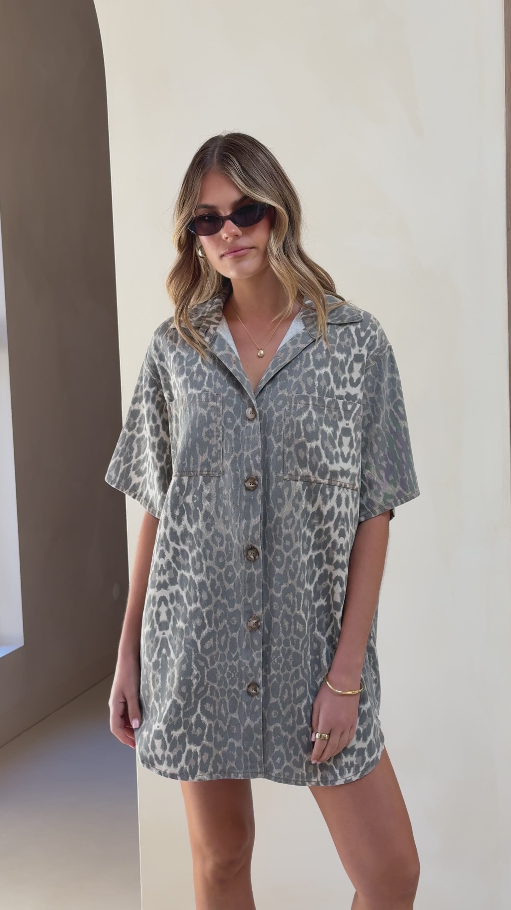 Vox Mini Dress - Leopard Print