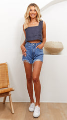 Tillie Crop Top - Ink