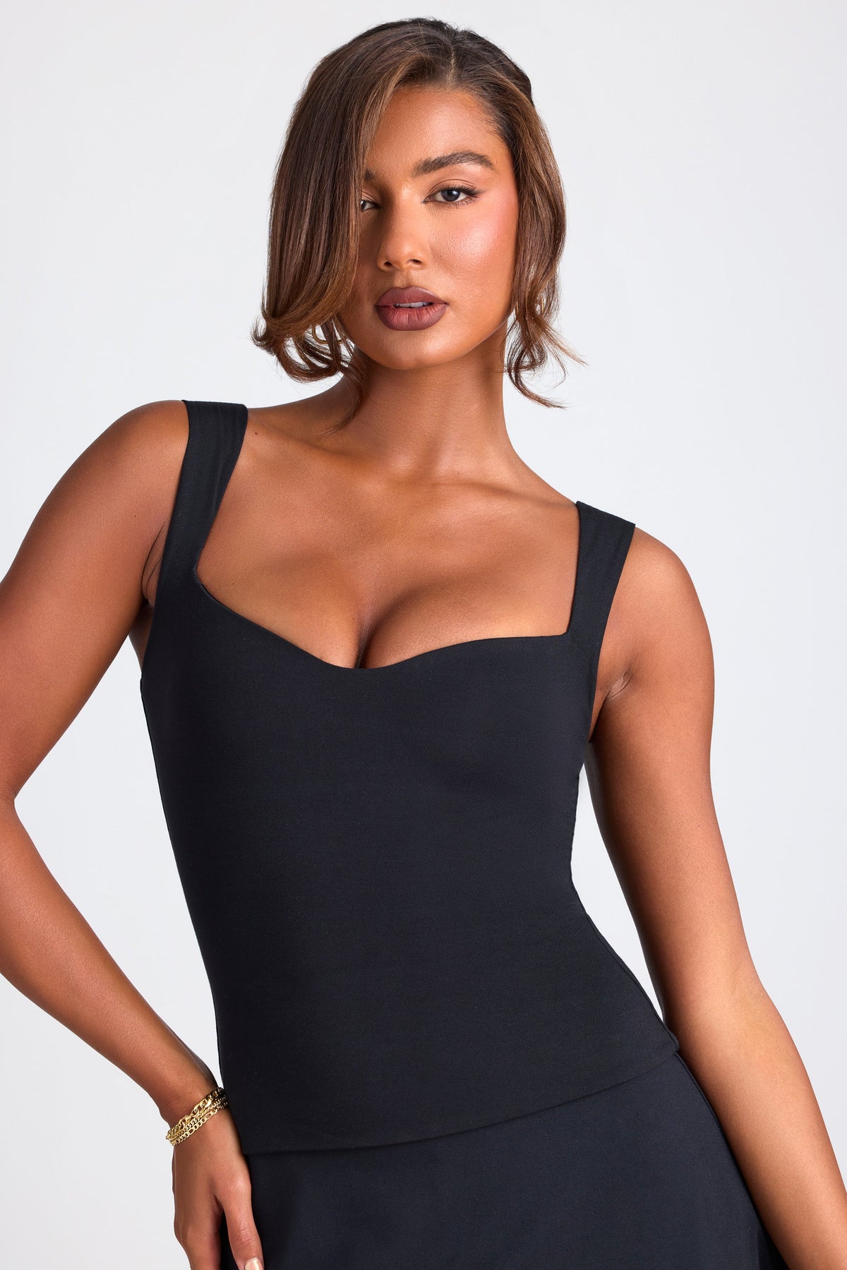 Joie-Modal Sweetheart-Neck Top in Black