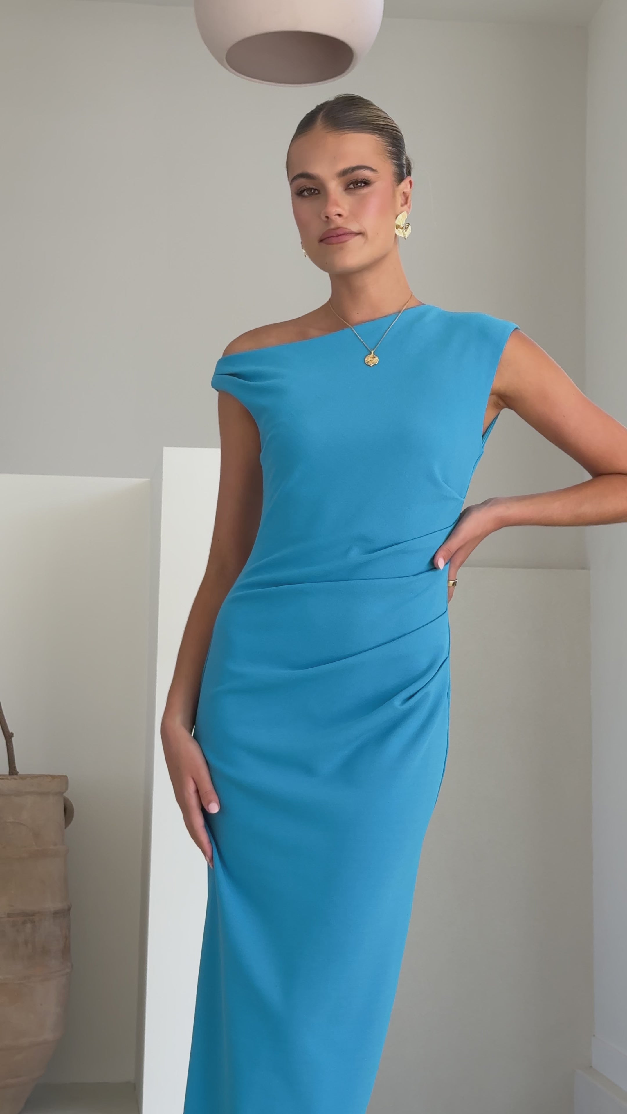 Lilah Maxi Dress - Azure Blue
