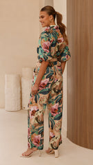 Becca Wide Leg Pants - Mocha Rose