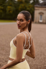 Soft Active Layered Tank Top in Soft Yellow