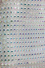 Svana-Embellished A-Line Mini Dress in Silver
