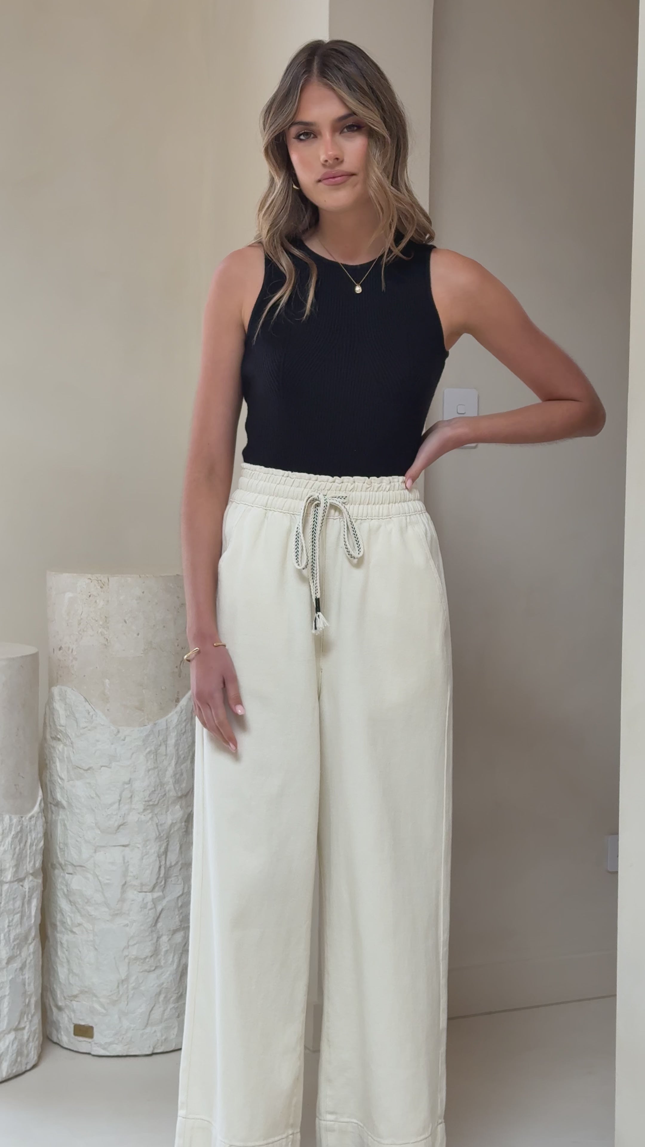 Josephine Pants - Off White Denim