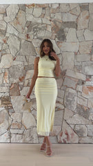 Cora Maxi Skirt - Yellow