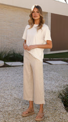 Cammie Capri Pants - Oat