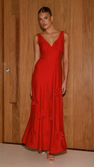 Lavara Maxi Dress - Red