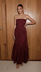 Lola Maxi Dress - Burgundy