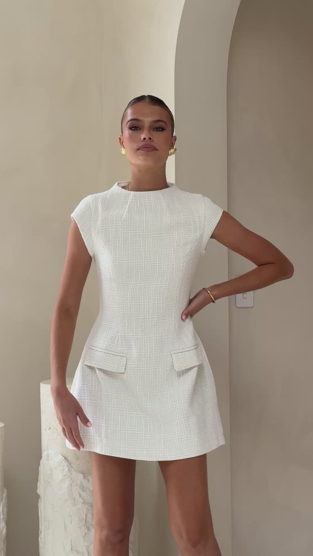 Fiona Mini Dress - Cream
