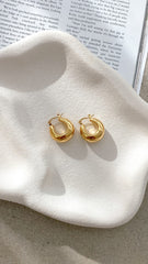 Forte Hoop Earrings - Gold