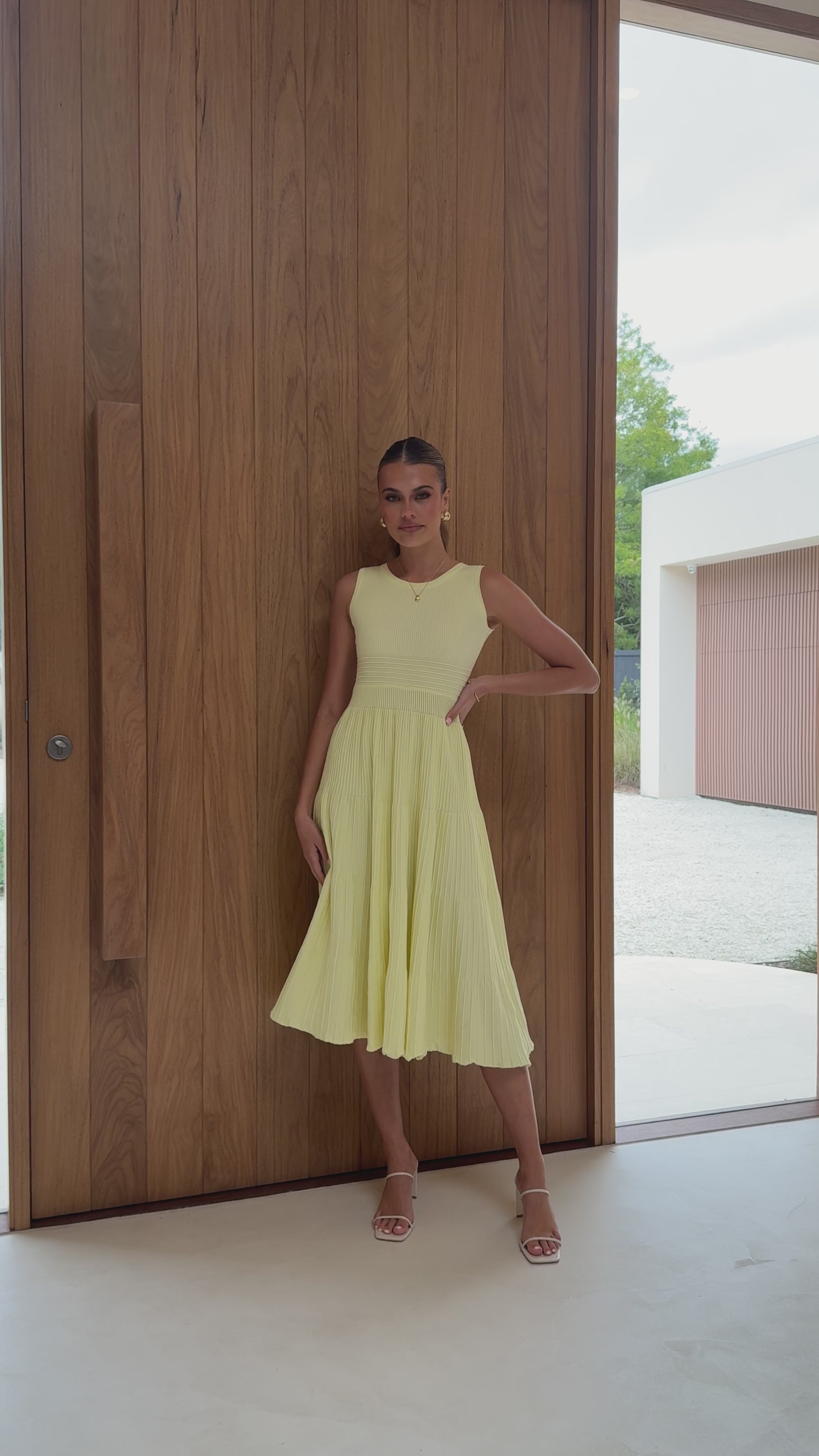 Kaida Midi Dress - Yellow