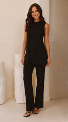 Megan Knit Pants - Black