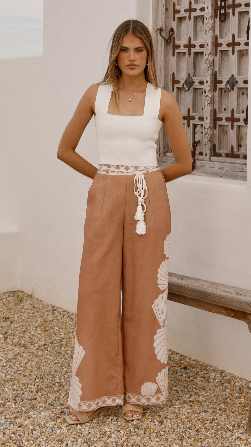 Tessa Wide Leg Pants - Siena
