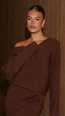 Iluka Knit Top - Chocolate