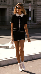 Circa Mini Skirt - Black/White